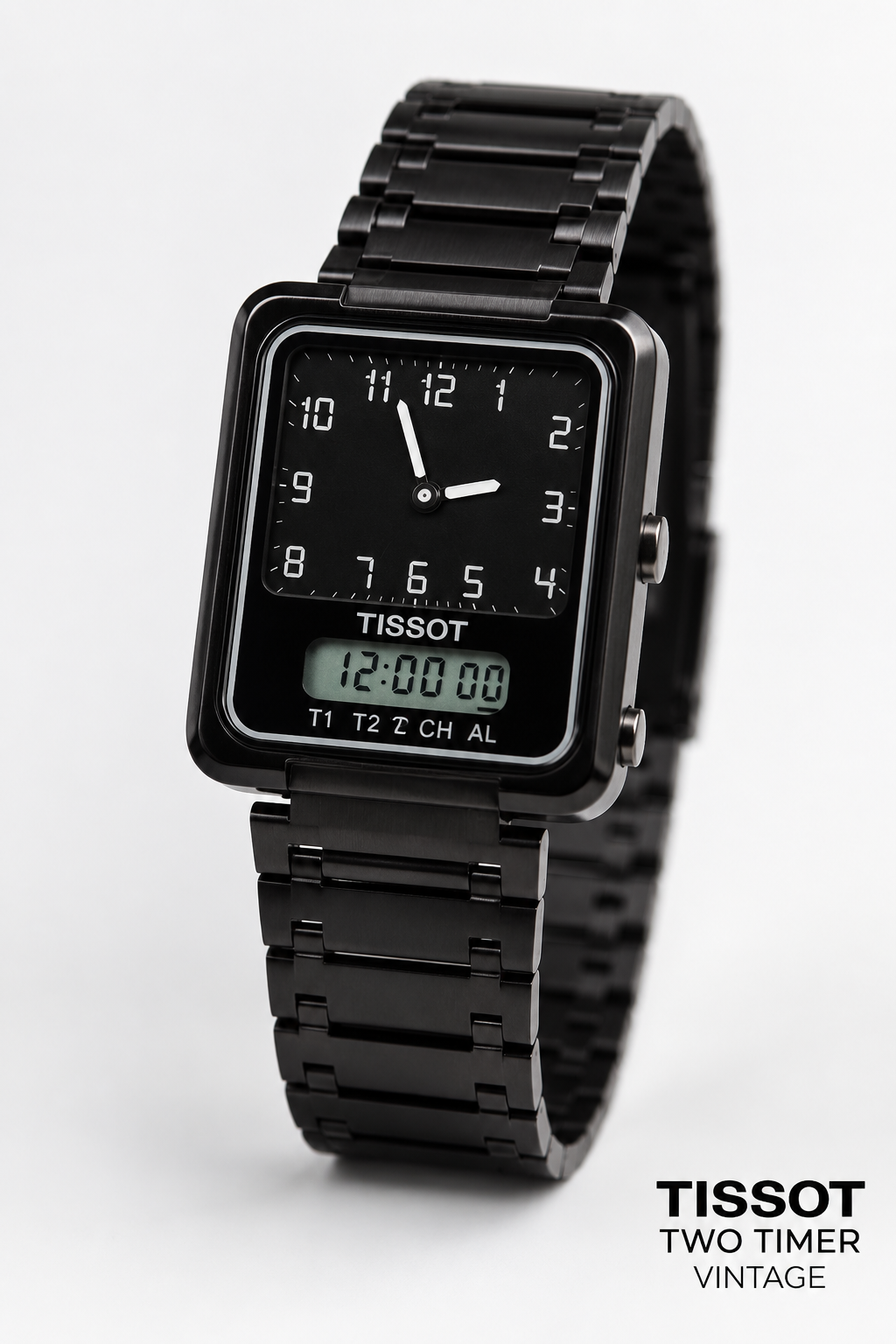 Tissot Two Timer Ana-Digi — Reloj Vintage Suizo Años 80