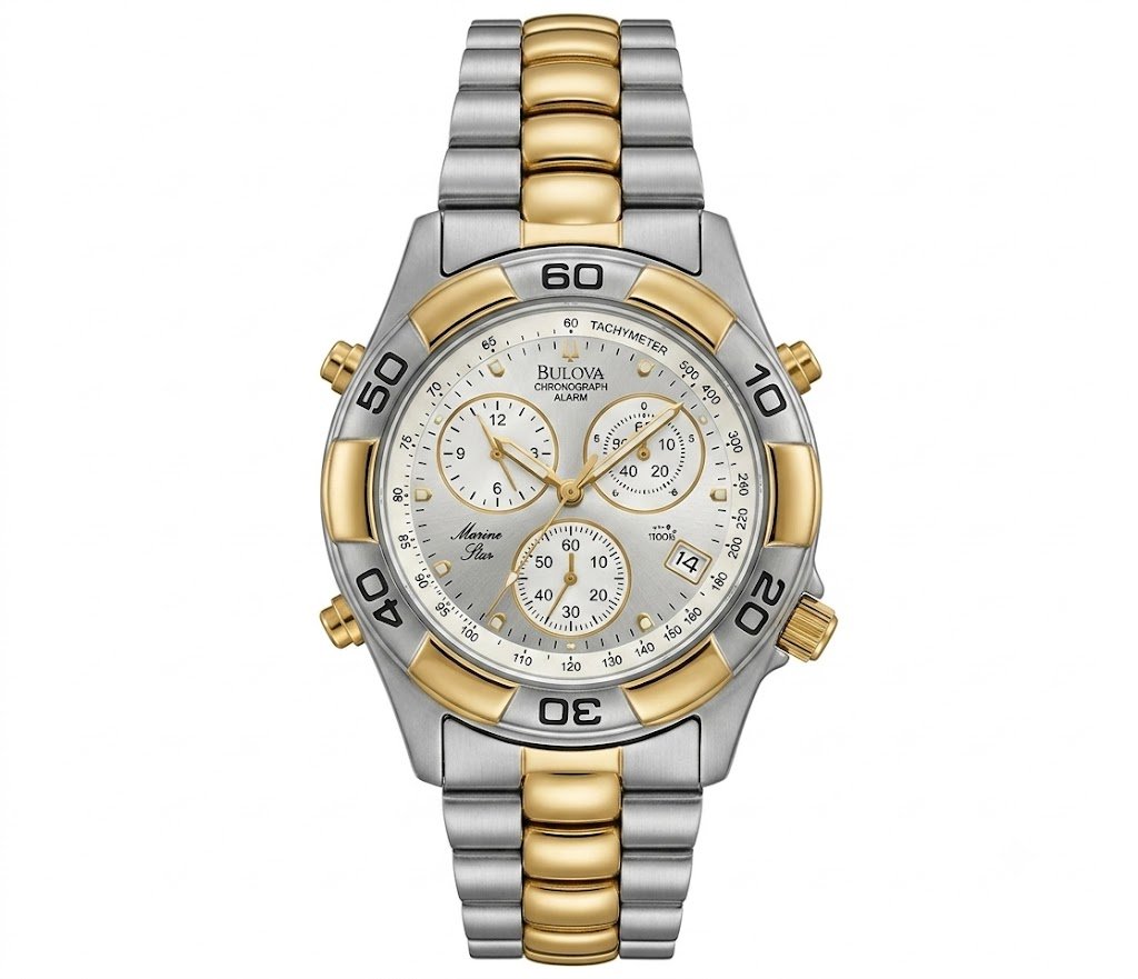 Bulova Marine Star Chronograph Alarm — Dos Tonos Acero/Oro
